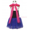Hot Pink Black Royal Blue ONE-PIECE Halter Dress LP118